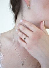 A-B A-B Sada strieborných šperkov s okrúhlym vltavínovým kamienkom z malého vltavínu 20000035 striebro 925/1000