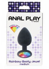 Toyjoy ToyJoy Rainbow Booty Jewel Medium - analný silikónový kolík