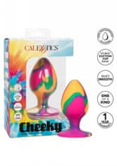 California Ex Novel CalExotics Cheeky Large Tie-Dye Plug - analný silikónový kolík