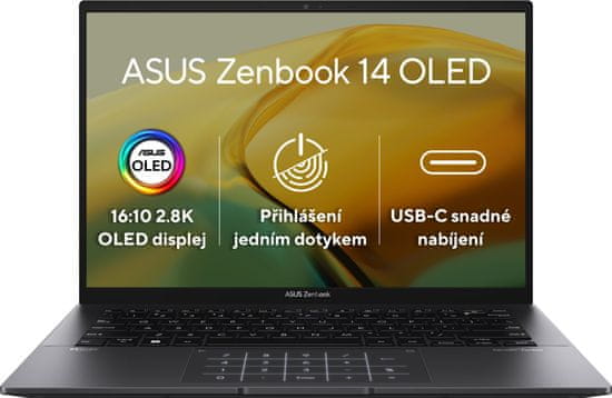 ASUS Zenbook 14 OLED (UM3402, AMD Ryzen 5000 saries) (UM3402YA-OLED199W), čierna