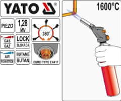 YATO Plynový horák PROPAN-BUTAN 1,28 kW