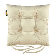 Eurofirany Vankúš na stoličku "Velvet Chair Pillow" 40x40x8 cm Light Gold "
