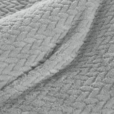 DESIGN 91 Jednofarebná deka - Cindy 3 strieborná, š. 170 cm x d. 210 cm