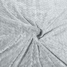 DESIGN 91 Jednofarebná deka - Cindy strieborná, š. 170 cm x d. 210 cm