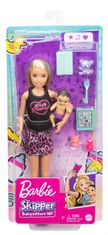 Mattel Barbie Pestúnka Blondínka s bábätkom a doplnkami GRP10