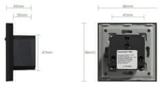 iQtech Chytrá zásuvka SmartLife JW04A-G, 16 A, měření spotřeby - hliník/ zlatá