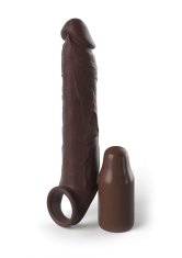 Pipedream Fantasy X-Tensions Extension w Strap 7 Inch / realistický návlek na penis - Brown skin tone