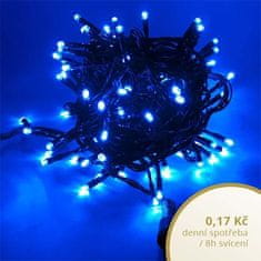 DecoLED DecoLED LED osvetlenie vianočné vonkajšie - 4 m, 32 modrých diód