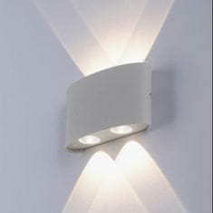 PAUL NEUHAUS PAUL NEUHAUS LED nástenné svietidlo, vonkajšie osvetlenie, strieborná 3000K PN 9487-21