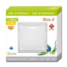 Ecolite Ecolite LED sv. vr. HF senz., 11W, 27x27cm, IP44,1100lm, biele WD002-11W / LED / HF