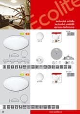 Ecolite Ecolite Stropné svietidlo, biele, IP44, max 60W, bez snímača W131 / B-BI