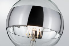 Paulmann Paulmann LED Globe 6,5 W E27 kruhové zrkadlo strieborná teplá biela stmievateľné 286.81 28681