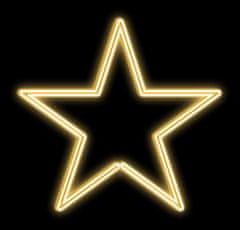 DecoLED DecoLED LED svetelná hviezda na VO, priemer. 80 cm, teplá biela