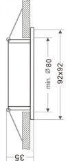 Light Impressions Deko-Light stropné vstavané svietidlo Sirrah hranaté 12V AC / DC GU5.3 / MR16 1x max. 50,00 W 92 biela RAL 9003 110022