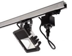 Light Impressions Deko-Light koľajnicový systém 3-fázový 230V D Line adaptér so zásuvkou 220-240V AC / 50-60Hz čierna RAL 9011 58,5 710026