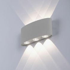 PAUL NEUHAUS PAUL NEUHAUS LED nástenné svietidlo v striebornej farbe, pologule, šestiramenný s teplou bielou farbou svetla 2700K