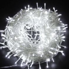 S.O.S. dekorace LED svetelná reťaz vnútorná - 18m, studená biela, 360 diód, transparentný kábel