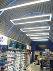 SEC SEC Stropné alebo závesné LED svietidlo s priamym osvetlením WEGA-FRAME2-DA-DIM-DALI, 72 W, eloxovaný AL, 1165 x 330 x 50 mm, 4000 K, 9500 lm 322-B-110-01-00-SP