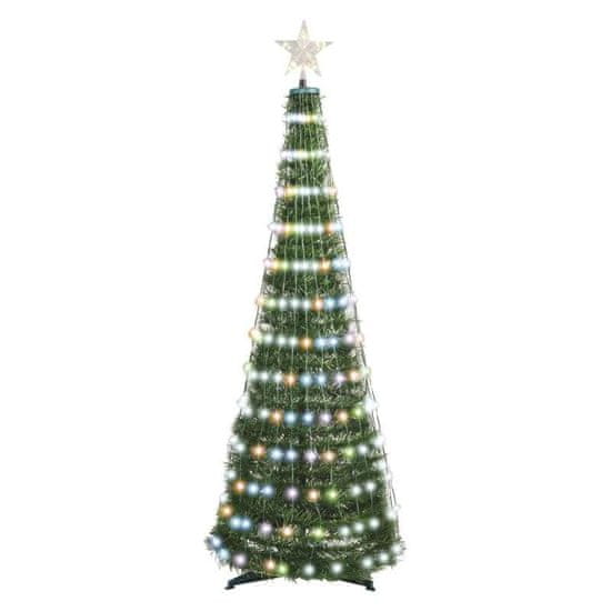 EMOS EMOS LED vianočný stromček so svetelnou reťazou a hviezdou, 1,5 m, vnútorné, ovládač, časovač, RGB D5AA02