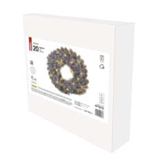 EMOS EMOS LED dekorácia - adventný veniec, 40 cm, 2x AA, vnútorná, teplá biela, časovač DCTW15
