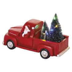 EMOS EMOS LED dekorácia - Santa v aute s vianočnými stromčekmi, 10 cm, 3x AA, vnútorné, multicolor DCLW09