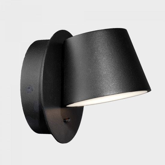 KOHL LIGHTING KOHL-Lighting BOT nástenné svietidlo pr. 117 mm čierna 6 W CRI &gt;80 3000K Non-Dimm