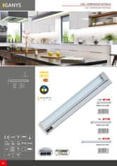 Ecolite Ecolite kuchynské LED svietidlo 10W, CCT, 800lm, 59cm, strieborná TL2016-CCT/10W