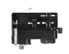 Light Impressions Deko-Light koľajnicový systém 3-fázový 230V D Line 3-fázový adaptér pre montáž svietidiel vr. montážného príslušenstva 220-240V AC/50-60Hz čierna RAL 9011 84 mm 710099