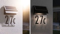 Paulmann PAULMANN Solárne LED domové číslo a svietidlo Neda IP44 3000K čierna 94694