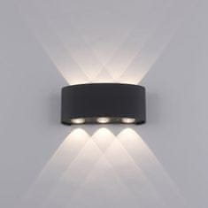 PAUL NEUHAUS PAUL NEUHAUS LED nástenné svietidlo, 6-bodové, antracit, vonkajšie a vnútorné, dekoratívne 3000K