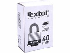 Extol Premium Zámok visací vodeodolný poplastovaný, 4 kľúče, 40mm, EXTOL PREMIUM