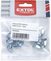 Extol Premium Matica krídlová DIN315 ZN, 4ks, M12, EXTOL PREMIUM