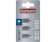 Fortum Bit imbus 3ks, H 1,5x25mm, S2, FORTUM