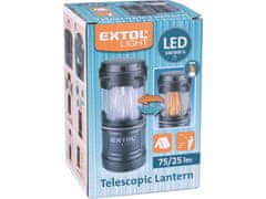 Extol Light Svietidlo LED kempingové, 75+25lm, efekt "plameň", 128x85mm, 213g