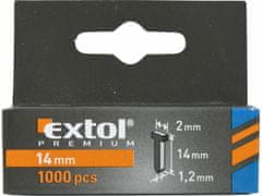 Extol Premium Klince do sponkovacej pištole 1000ks, dĺžka/L 14mm, EXTOL PREMIUM