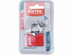 Extol Premium Zámok vysací 30mm, s ochranným plastom, EXTOL PREMIUM