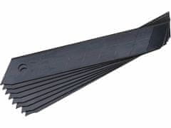 Fortum Brity do univerzálneho noža olamovacie, 10ks, 18x0,7mm, 7 segmentov, čierne, SK2