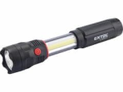 Extol Light Svietidlo 3W XPE (100lm) + 3W COB bočné (150lm) LED, 4xAAA, dĺžka 170mm, EXTOL LIGHT
