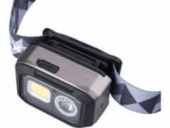 Extol Light Lampa čelová 500lm, Osram + COB, nabíjateľná, 3,7V/1Ah Lion, 3xAAA, USB, pohybový senzor
