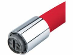 BALLETTO Batéria stojanková, flexibilné horné rameno červené, 550mm, 35mm, lesklý chróm, BALLETTO