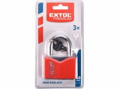 Extol Premium Zámok vysací 60mm, s ochranným plastom, EXTOL PREMIUM