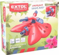 Extol Premium Zavlažovač záhradný plastový, 3-ramenný, tvar "motýľ", EXTOL PREMIUM