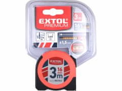 Extol Premium Meter zvinovací s okienkom, 3m/16mm, EXTOL PREMIUM
