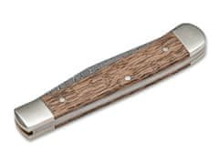 Böker Manufaktur 116004DAM Trapper Asbach Uralt Damascus damaškový nôž 8,5 cm, dub, puzdro