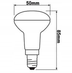 LUMILED 10x LED žiarovka E14 R50 6W = 60W 540lm 3000K Teplá biela 120°