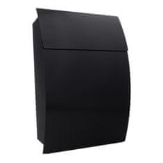 Rottner Harrow poštová schránka čierna | Cylindrický zámok | 32 x 44.5 x 10.5 cm