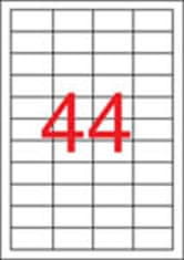 Apli Etiketa, 48,5 x 25,4 mm, snímateľná, zaoblené rohy, 4400 ks, 03054