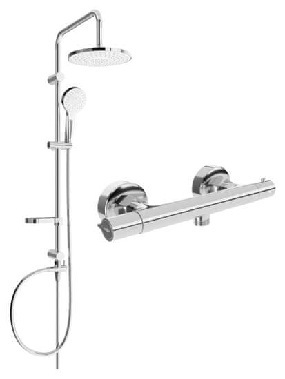 Mexen Erik sprchový stĺp vrátane sprchovej termostatickej batérie slim, chróm (77105205-00)