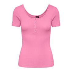 Pieces Dámske tričko PCKITTE Slim Fit 17101439 Begonia Pink (Veľkosť XS)