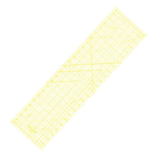 Donwei Rastrové pravítko 6.5"x24" E6524-YW žlté